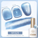 Sea Blue Cat Magnetic Gel Polish 10ml Gel Nail Polish BORN PRETTY MY329 