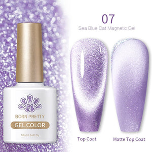 Sea Blue Cat Magnetic Gel MY319 10ml Gel Nail Polish BORN PRETTY 