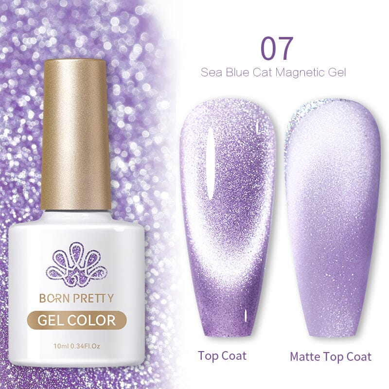 Sea Blue Cat Magnetic Gel MY319 10ml Gel Nail Polish BORN PRETTY 