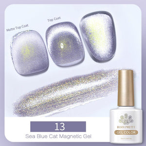 Sea Blue Cat Magnetic Gel MY325 10ml Gel Nail Polish BORN PRETTY 