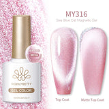 Sea Blue Cat Magnetic Gel MY316 10ml Gel Nail Polish BORN PRETTY 