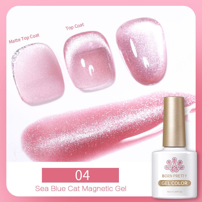 Sea Blue Cat Magnetic Gel MY316 10ml Gel Nail Polish BORN PRETTY 