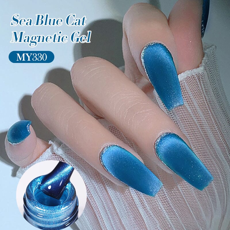 Crystal Cat Magnetic Gel Sea Blue Series 10ml Gel Nail Polish BORN PRETTY 