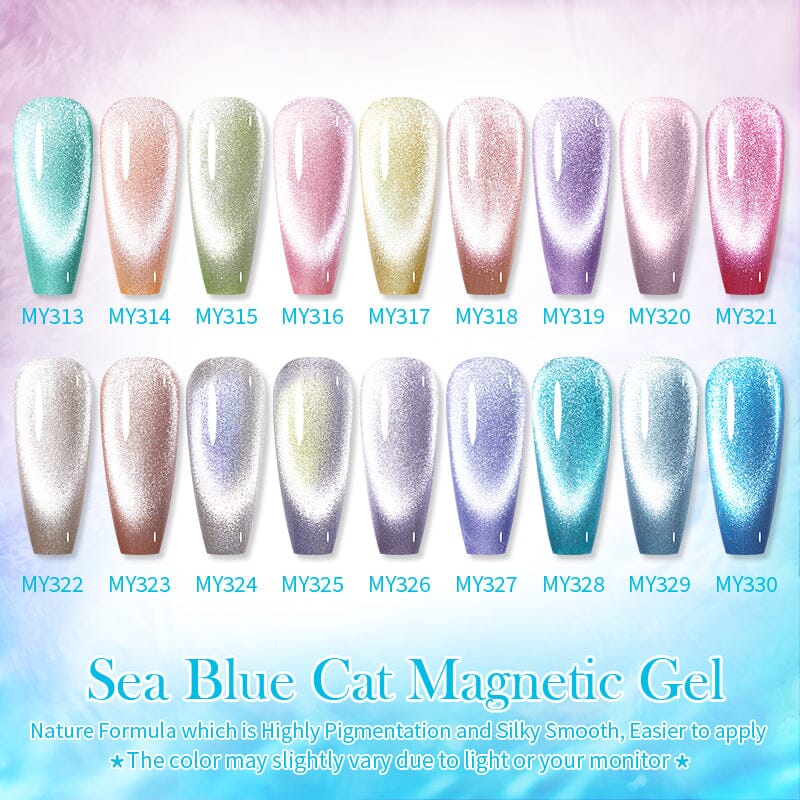Sea Blue Cat Magnetic Gel Polish 10ml Gel Nail Polish BORN PRETTY 