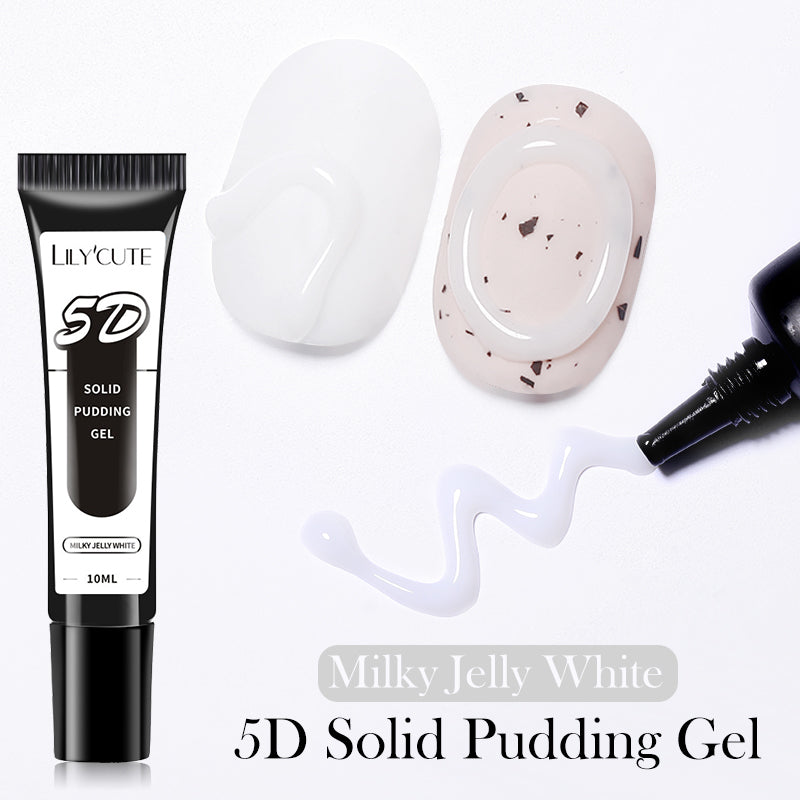 5D Solid Pudding Gel Milky Jelly White 10ml