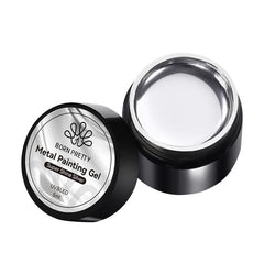 Metal Painting Gel 5ml Gel Nail Polish BORN PRETTY Super Shine Silver 