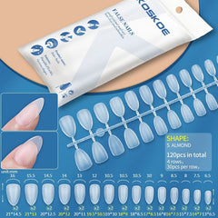 120pcs Full Cover Matte Soft Gel Tips False Nails Nail Tips KOSKOE S Almond 