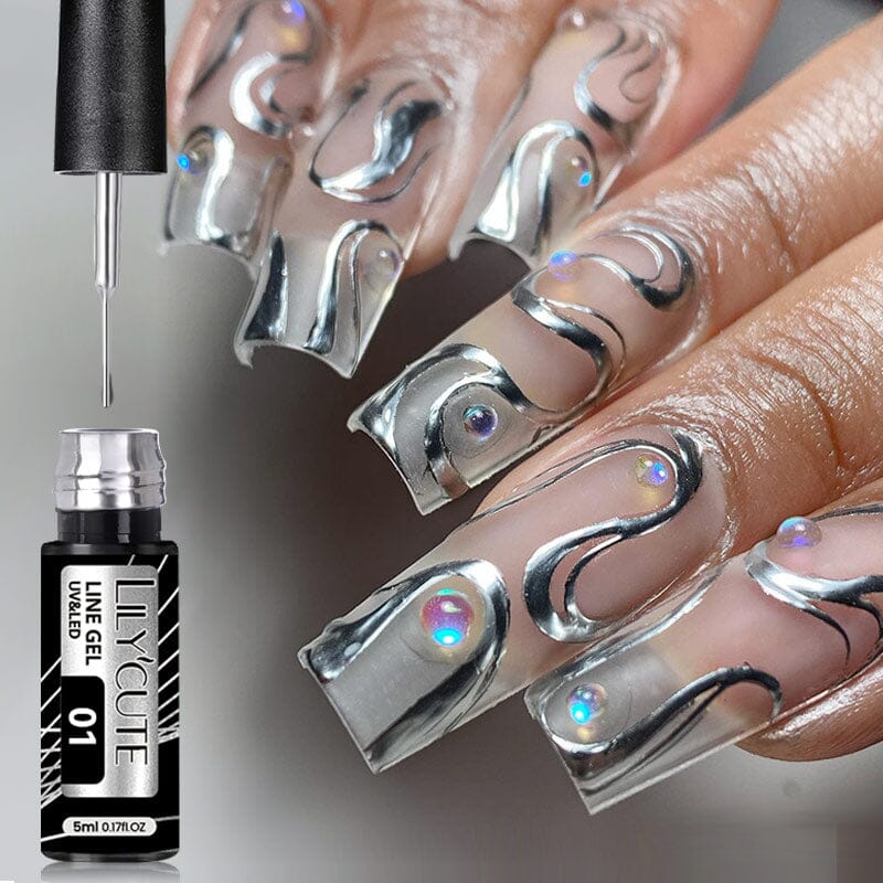 Metallic Line Nail Gel 5ml Gel Nail Polish LILYCUTE 