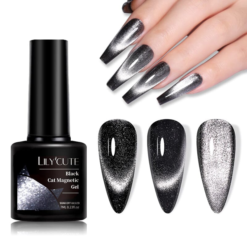 Black Cat Magnetic Gel Polish 7ml Gel Nail Polish LILYCUTE 