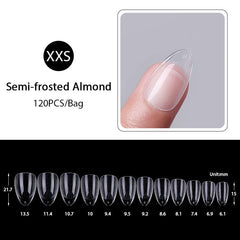 120pcs Almond Semi-frosted False Nail Tips Nail Tips No Brand 
