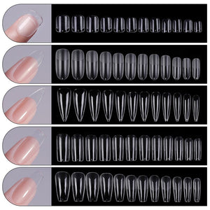 120pcs Almond Semi-frosted False Nail Tips Nail Tips No Brand 