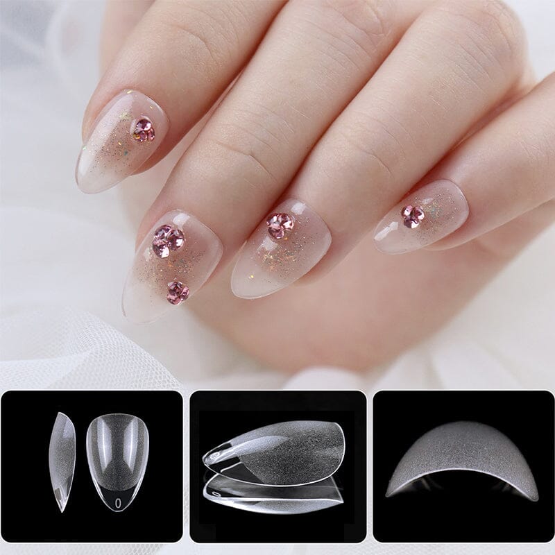 120pcs Almond Semi-frosted False Nail Tips Nail Tips No Brand 