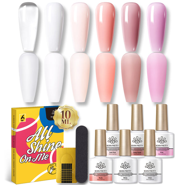 [US ONLY] 6 Colors 8 in 1 Extension Nail Gel Polish 10ml