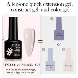 3 in 1 Quick Extension Nail Gel LC-Q01 Clear 7ml Clearance LILYCUTE 