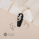 Butterfly Heart Metal Rhinestones Pearl Nail Decoration Nail Decoration No Brand 10 