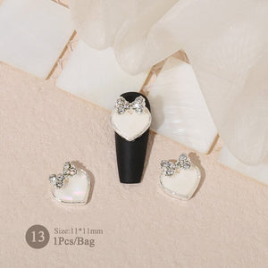 Butterfly Heart Metal Rhinestones Pearl Nail Decoration Nail Decoration No Brand 13 