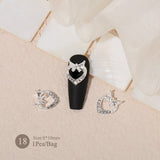 Butterfly Heart Metal Rhinestones Pearl Nail Decoration Nail Decoration No Brand 18 