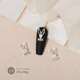 Butterfly Heart Metal Rhinestones Pearl Nail Decoration Nail Decoration No Brand 19 