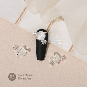 Butterfly Heart Metal Rhinestones Pearl Nail Decoration Nail Decoration No Brand 03 