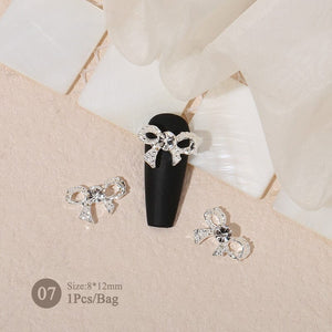 Butterfly Heart Metal Rhinestones Pearl Nail Decoration Nail Decoration No Brand 07 