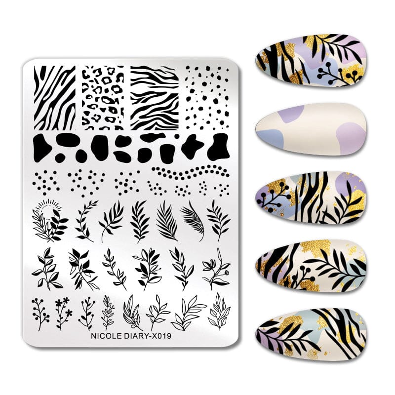 Stamping Plate NICOLE DIARY-X019 Nail Stamping NICOLE DIARY 