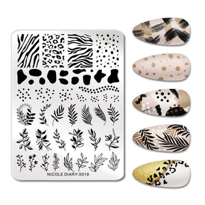 Stamping Plate NICOLE DIARY-X019 Nail Stamping NICOLE DIARY 