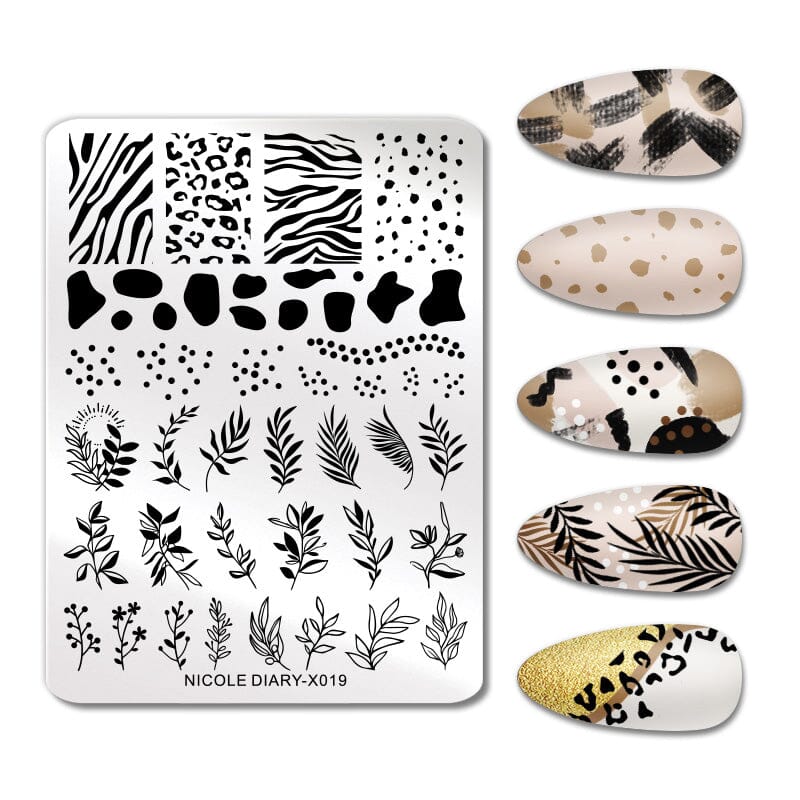 Stamping Plate NICOLE DIARY-X019 Nail Stamping NICOLE DIARY 