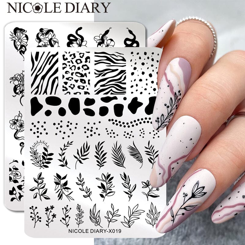 Stamping Plate NICOLE DIARY-X019 Nail Stamping NICOLE DIARY 