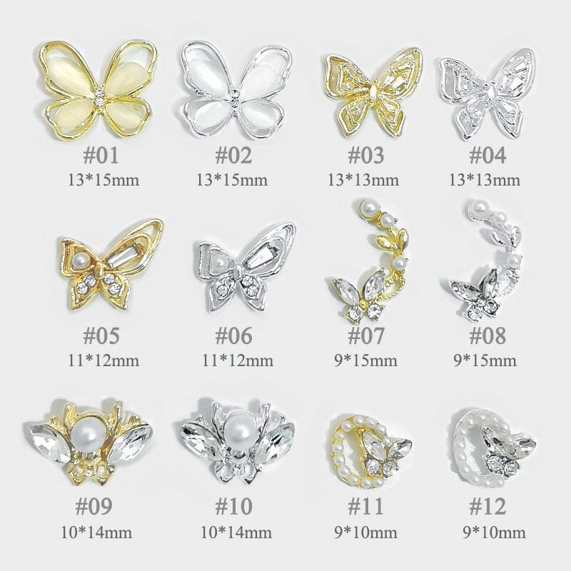 Butterfly Opal Alloy Nail Decoration 04 Nail Art BORN PRETTY 