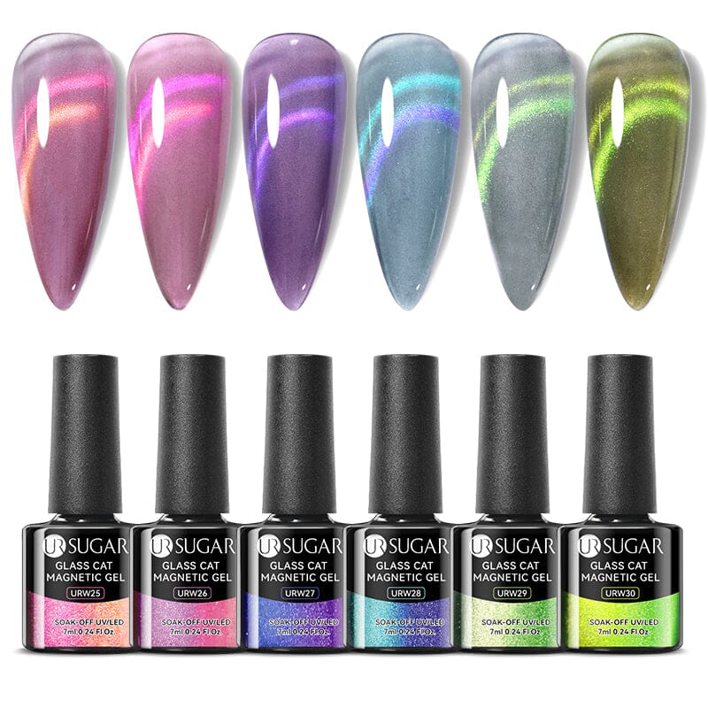 Glass Cat Magnetic Gel 7ml Clearance UR SUGAR 6 Colors 