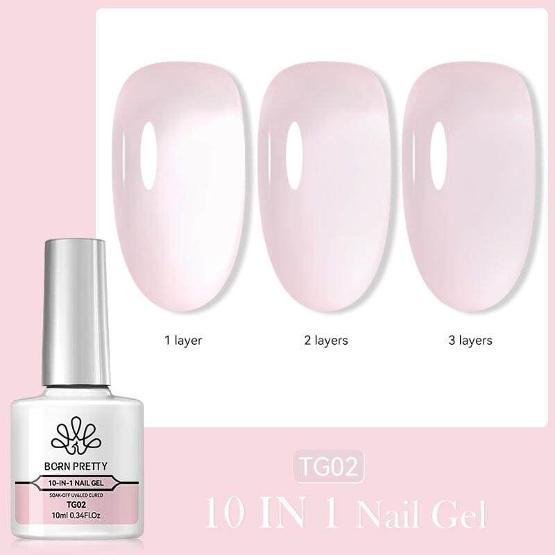 10 IN 1 Nail Gel TG02 10ml Clearance BORN PRETTY 