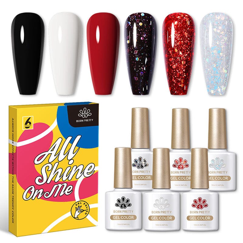 6 Colors Gel Polish Set 04 10ml Gel Nail Polish BORN PRETTY 