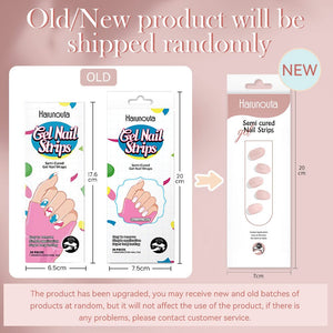 20 Tips Semi-Cured Gel Nail Strips N001-N020 Nail Sticker Harunouta 