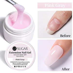 Extension Nail Gel 15ml Extension Nail Gel UR SUGAR Pink Gray 