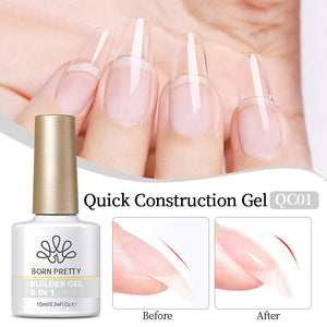 5 in 1 Builder Gel Quick Construction Gel 10ml Gel Nail Polish BORN PRETTY QC01 Clear 