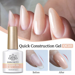 5 in 1 Builder Gel Quick Construction Gel 10ml Gel Nail Polish BORN PRETTY QC10 