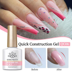 5 in 1 Builder Gel Quick Construction Gel 10ml Gel Nail Polish BORN PRETTY QC06 