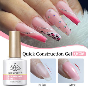 5 in 1 Builder Gel Quick Construction Gel 10ml Gel Nail Polish BORN PRETTY QC06 