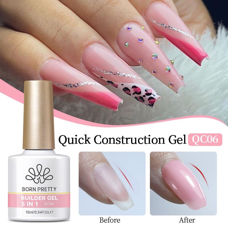 5 in 1 Builder Gel Quick Construction Gel 10ml Gel Nail Polish BORN PRETTY QC06 