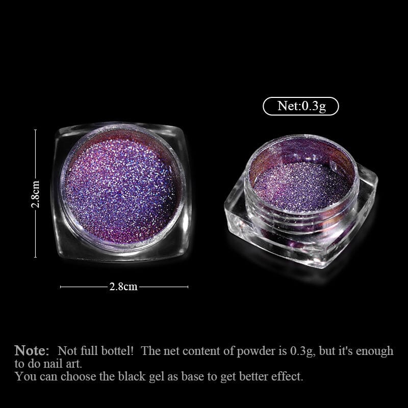 Silver Moon Cat Magnetic Nail Powder Nail Powder No Brand 