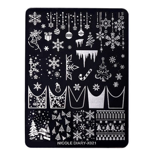Stamping Plate X021 Christmas Nail Stamping BORN PRETTY 