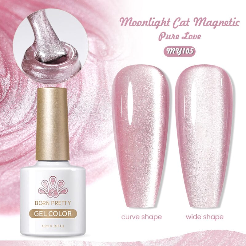 Moonlight Cat Magnetic Gel Polish MY105 Pure Love 10ml Gel Nail Polish BORN PRETTY 