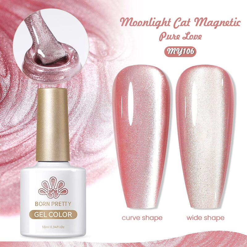 Moonlight Cat Magnetic Gel Polish MY106 Pure Love 10ml Gel Nail Polish BORN PRETTY 