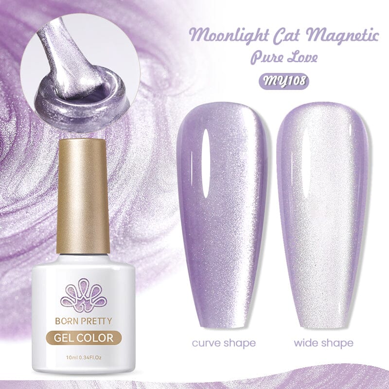 Moonlight Cat Magnetic Gel Polish MY108 Pure Love 10ml Gel Nail Polish BORN PRETTY 