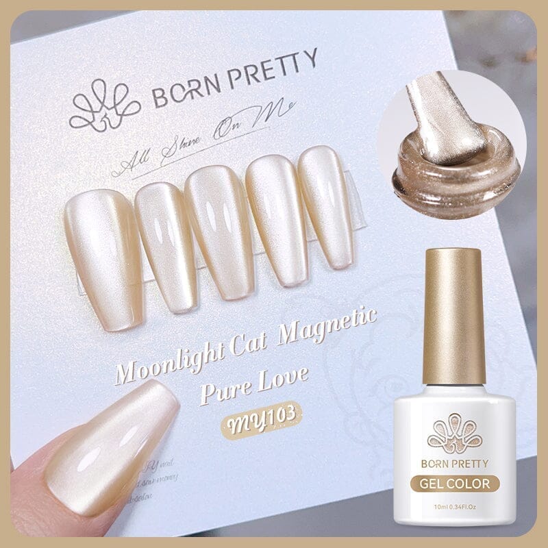 8 Colors Moonlight Cat Magnetic Gel Polish Set Pure Love Series 10ml Gel Nail Polish BORN PRETTY 