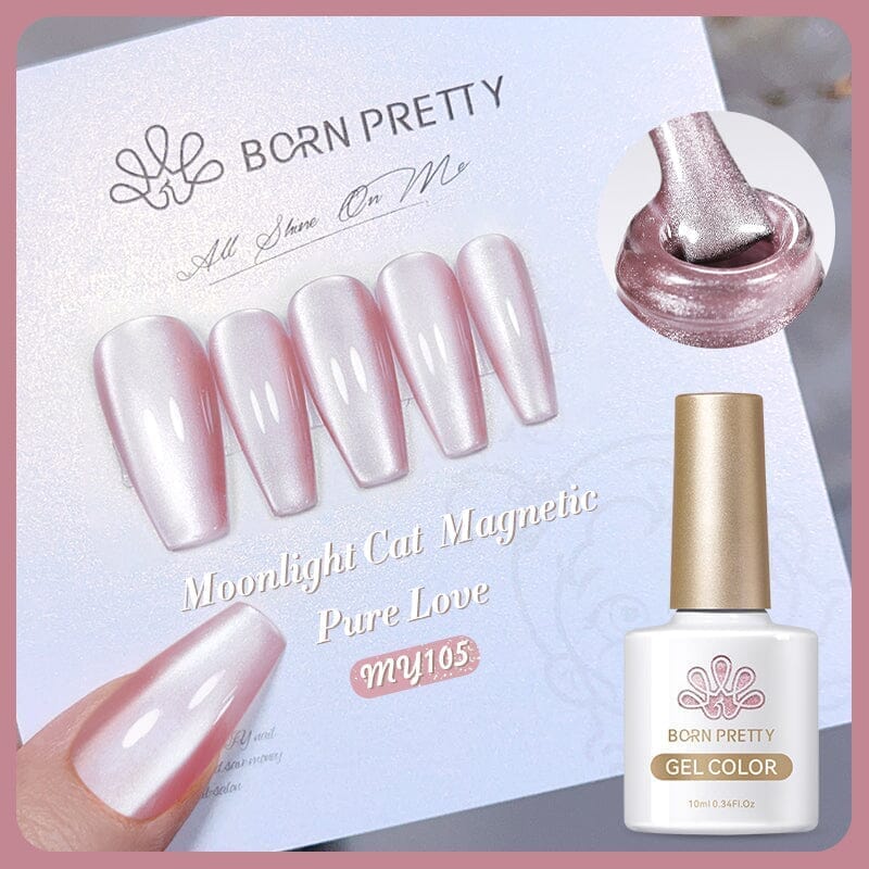 8 Colors Moonlight Cat Magnetic Gel Polish Set Pure Love Series 10ml Gel Nail Polish BORN PRETTY 