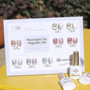 Color Chart Card Display Book for Moonlight Cat Magnetic Gel (SKU:57450) Gel Nail Polish BORN PRETTY 