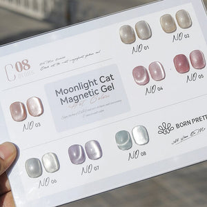 Color Chart Card Display Book for Moonlight Cat Magnetic Gel (SKU:57450) Gel Nail Polish BORN PRETTY 