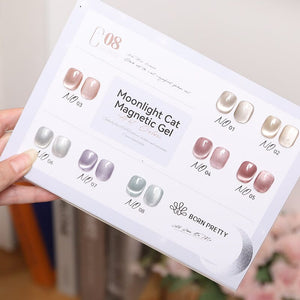 Color Chart Card Display Book for Moonlight Cat Magnetic Gel (SKU:57450) Gel Nail Polish BORN PRETTY 