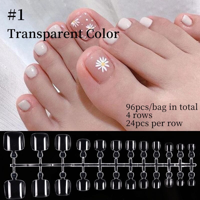 96pcs Transparent Toenail False Nail Tips Nail Tips No Brand 